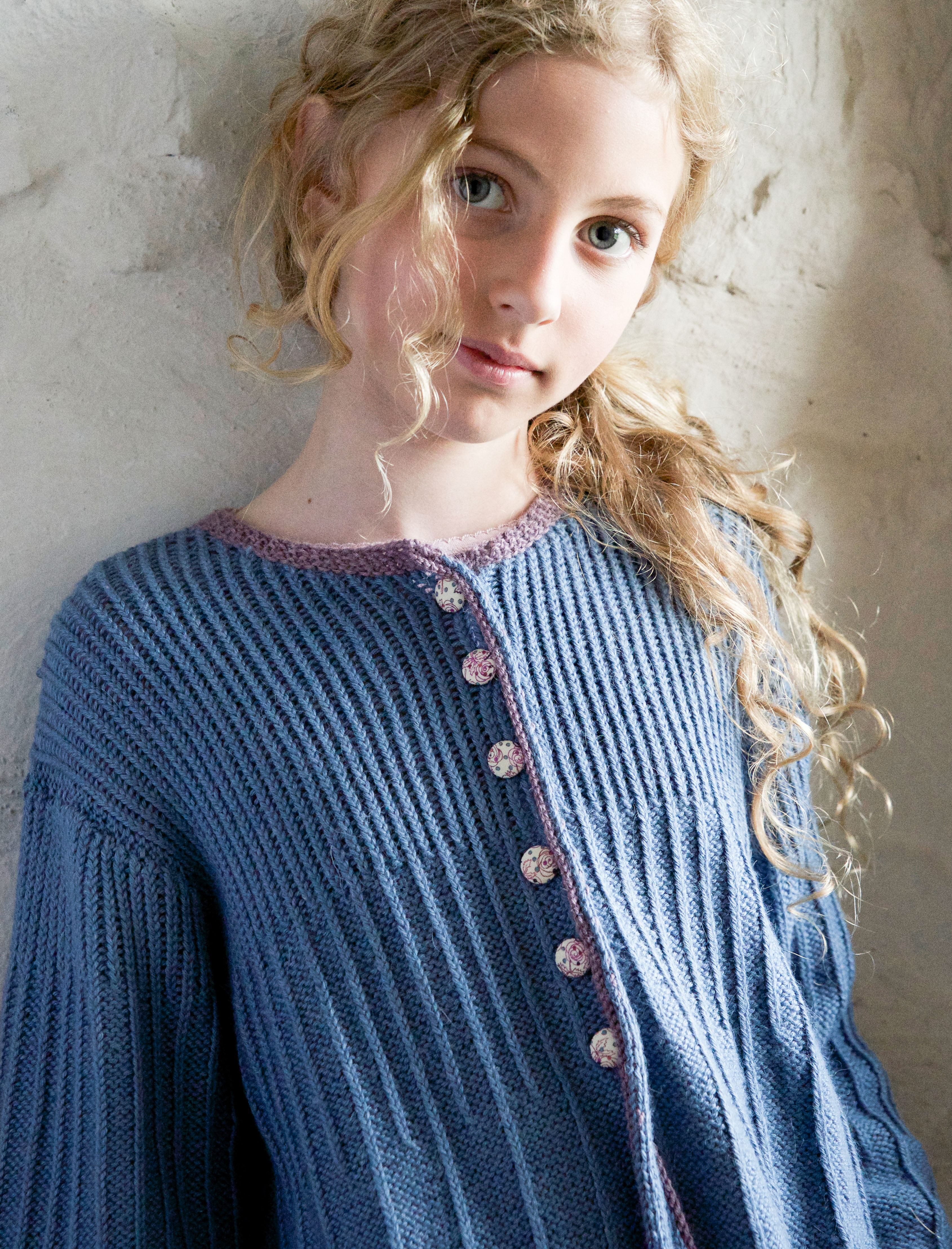 KHD 103 ISABELLA girls jacket with rib knit in