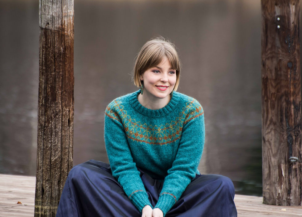 Thumbnail: Hillesvåg, Jane sweater with round neckline - Sølje