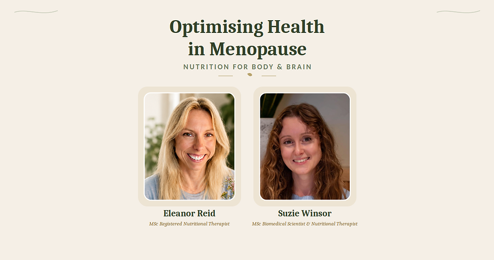 Optimising Health in Menopause