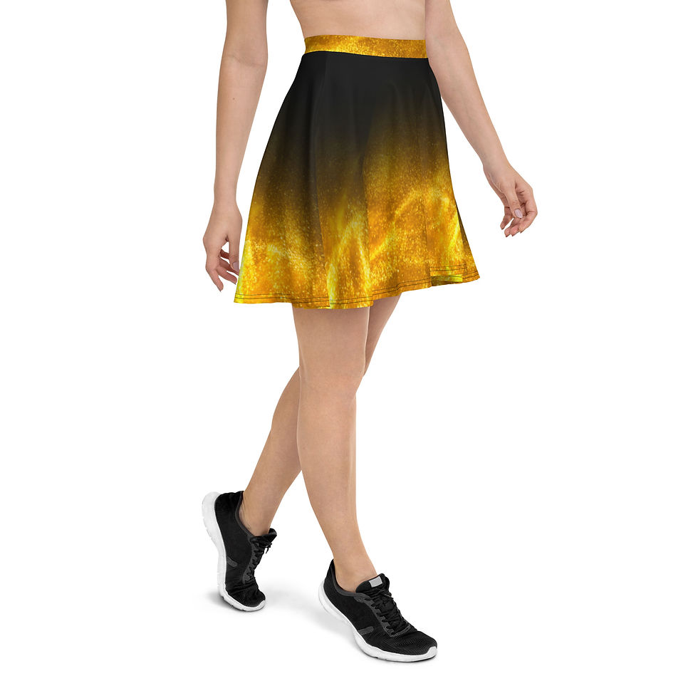 Thumbnail: Active Gold and Black Pleated Skirt