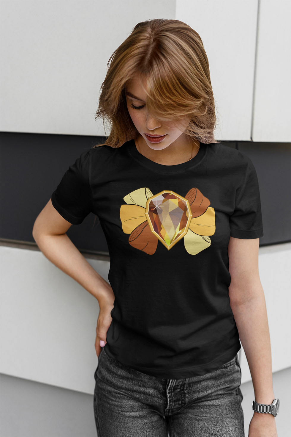 Thumbnail: Gold Gemstone and Golden Bow Women's T-Shirt
