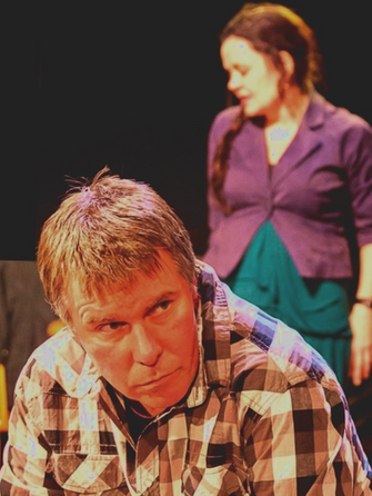 Chris Connelly and Michele Williams in In a Forest, Dark and Deep by Neil LaBute, Winterfall Theatre Company Melbourne