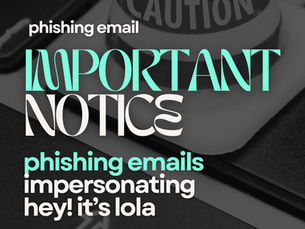 Important Notice Phishing emails