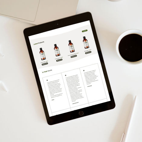 Melbourne Veterinary Acupuncture online store designed by WILDE Studio displayed on a tablet