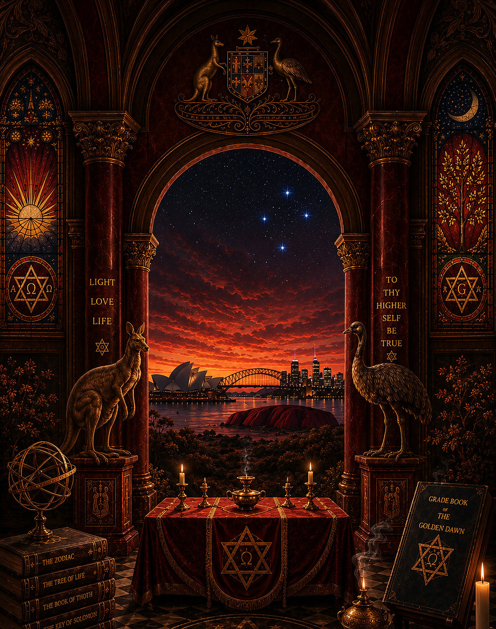 Sydney cityscape: Sydney NSW Australia home of the Fellowship of the Golden Dawn Universum