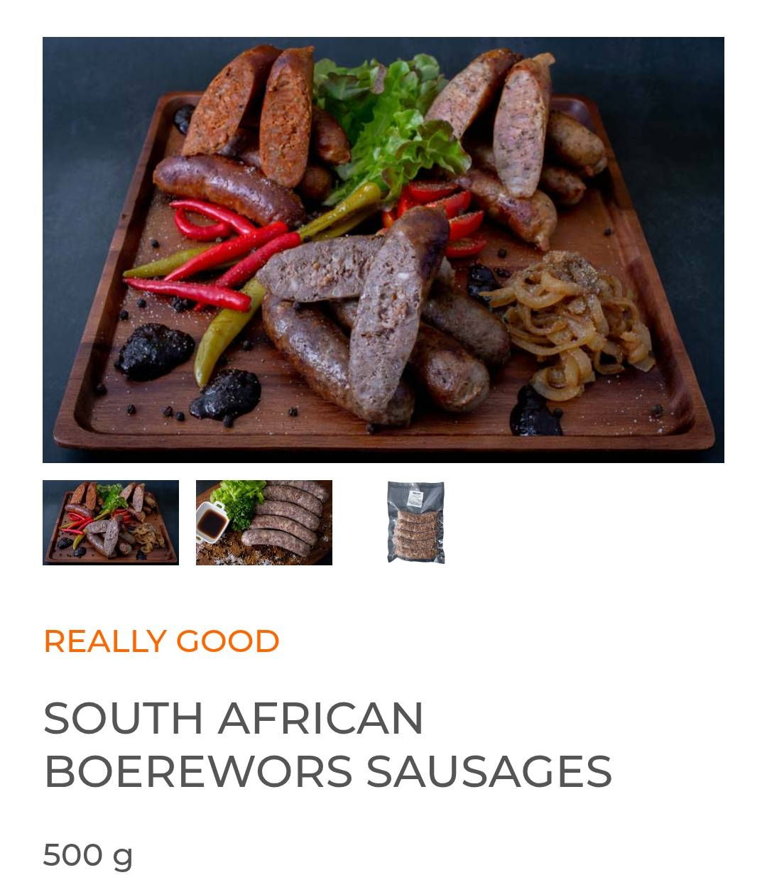 South African Boerewors Sausages
