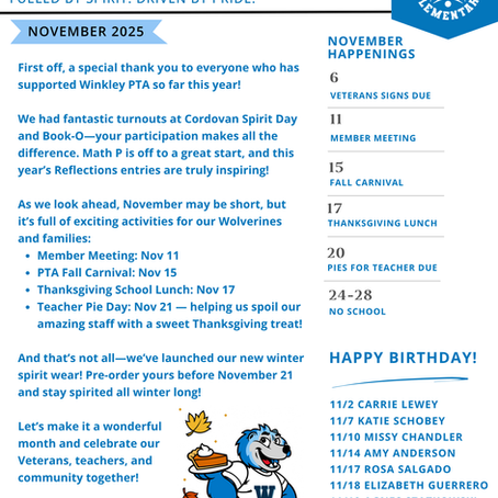 November 2025 Newsletter