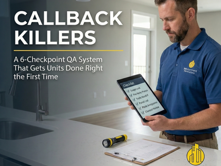 Callback Killers: A 6-Checkpoint QA System That Gets Units Done Right the First Time