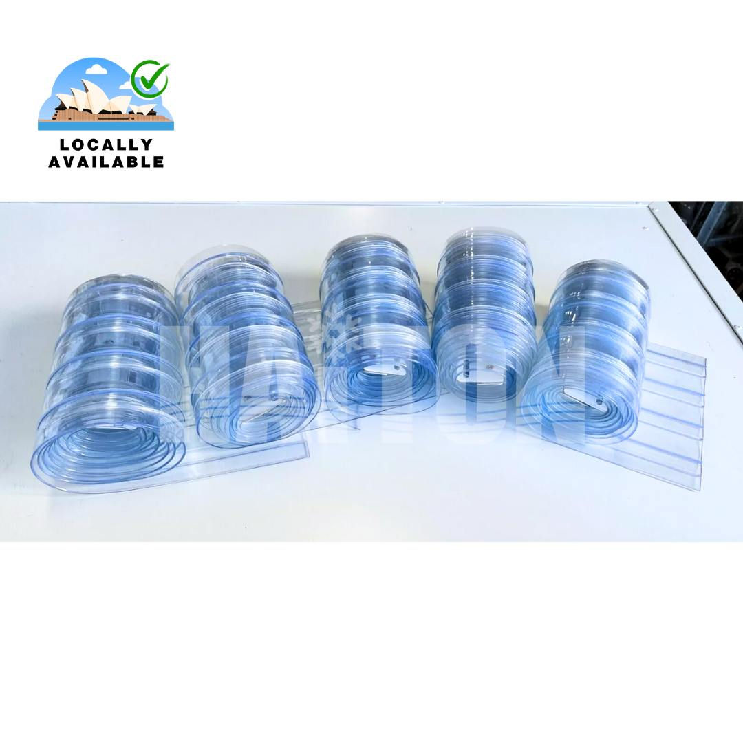 Extra 3.0m (H) 150mm Stripe PVC Coolroom Curtain - Low Temp. Resist