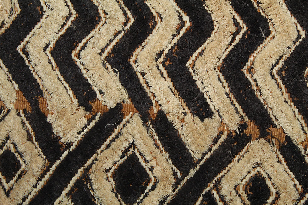 Thumbnail: Traditional Kuba Bakuba Fabric for Home Decor/ Bakuba Congo Fabric