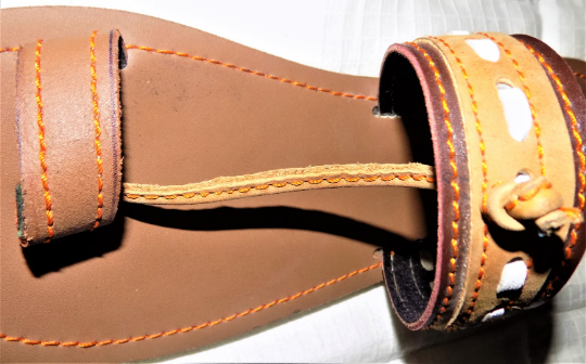 Thumbnail: Stylish Masai African Handmade Men's Sandals - BROWN-