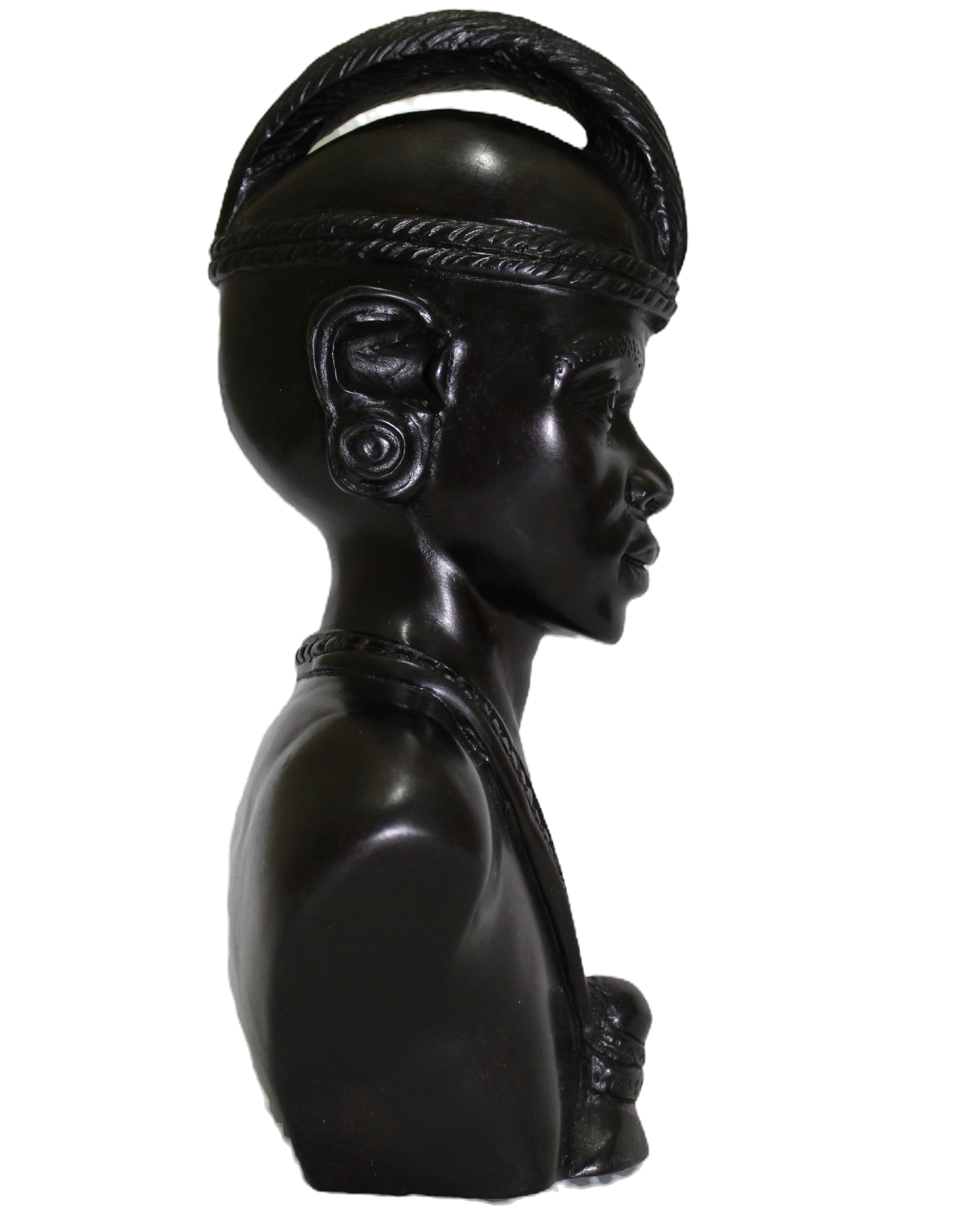 Samburu Man /Elder Wood Carving Statue in Tribal Jewelry/Maasai/ Trophy/Decor/