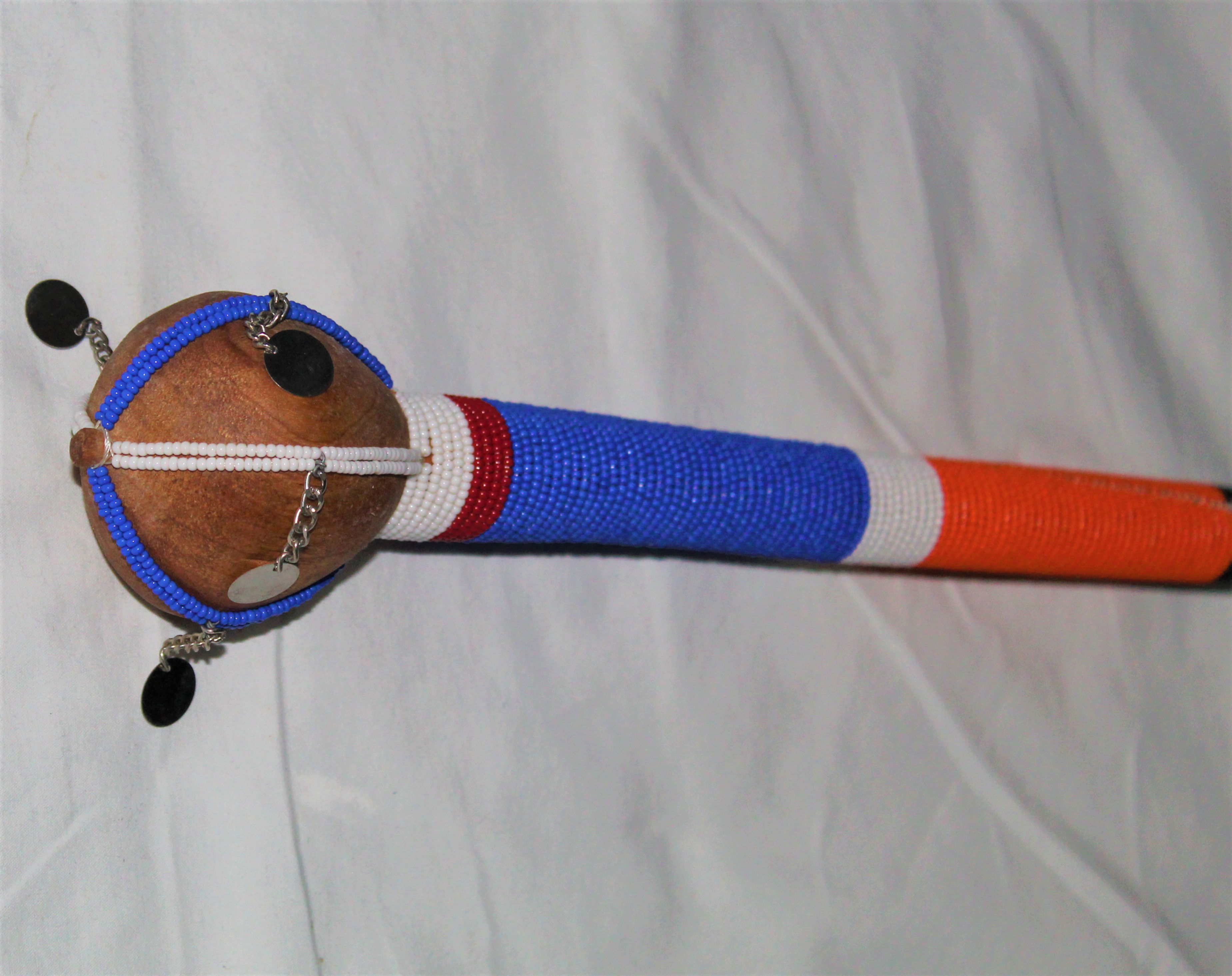 Beaded Maasai Olivewood Decorative Rungu