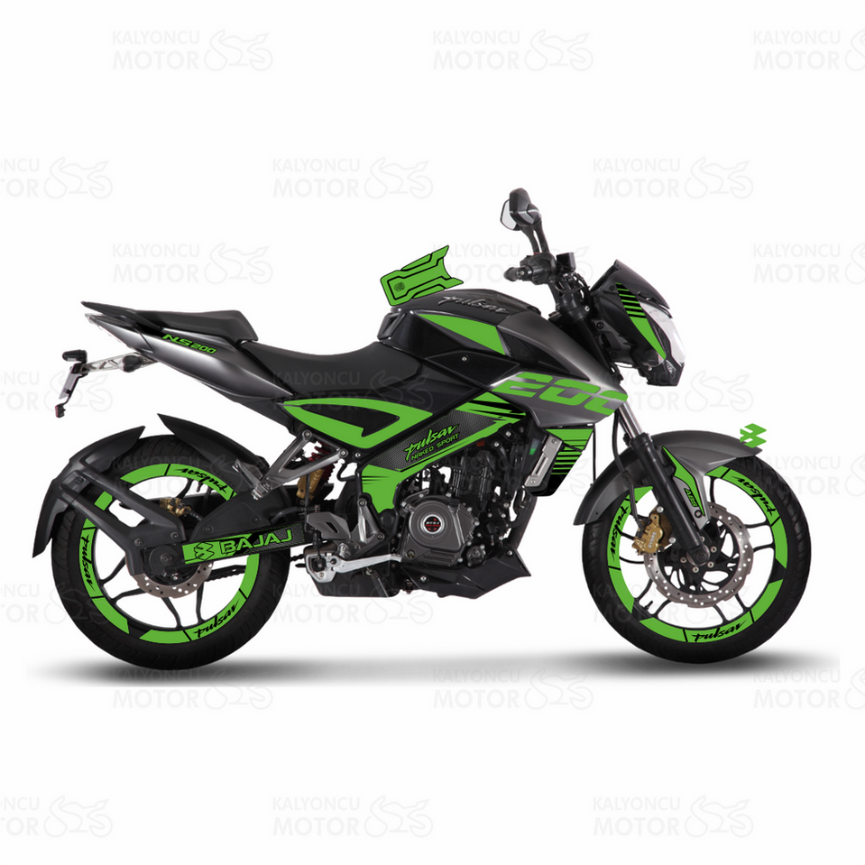 Bajaj Pulsar NS200 Tek Renk Baskı Kesim Yeşil Görsel 1.png