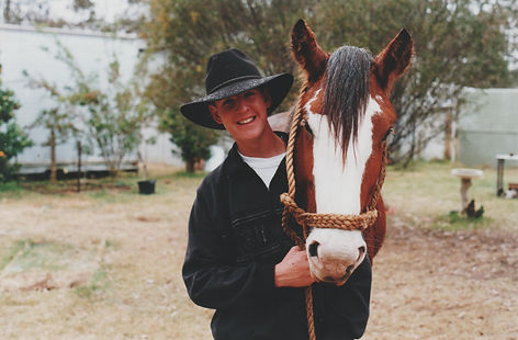 George Wright the Animal Communicator with clydestale horse