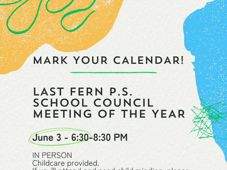 LAST SCHOOL COUNCIL MEETING OF THE YEAR