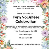 JUNE 4: fern volunteer celebration