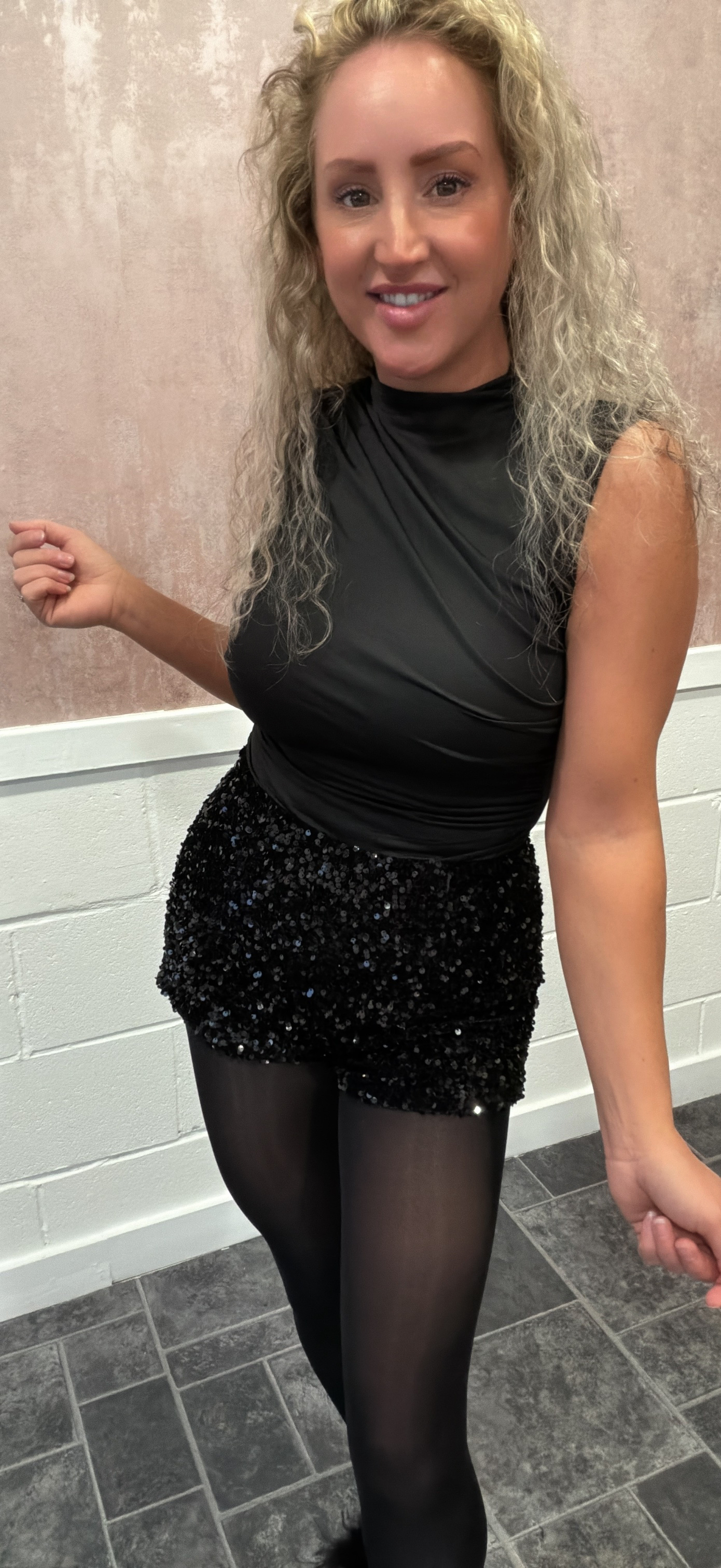 Sleeveless Mock Neck Ruched Bodysuit