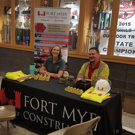 Fort Myer Construction exhibits at Dr. Charles Drew Engineering Academy