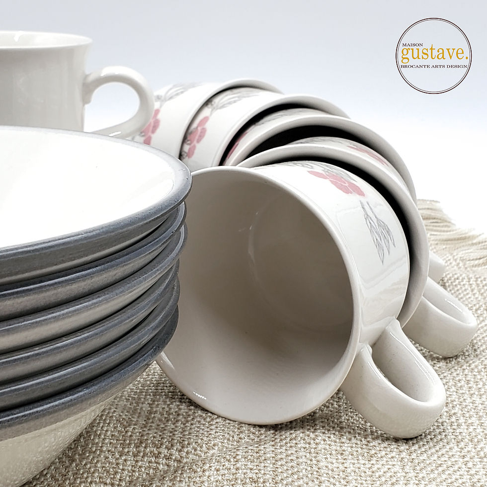 Miniature : 6 couverts Kiln Craft Tableware | Céramique anglaise 1970's