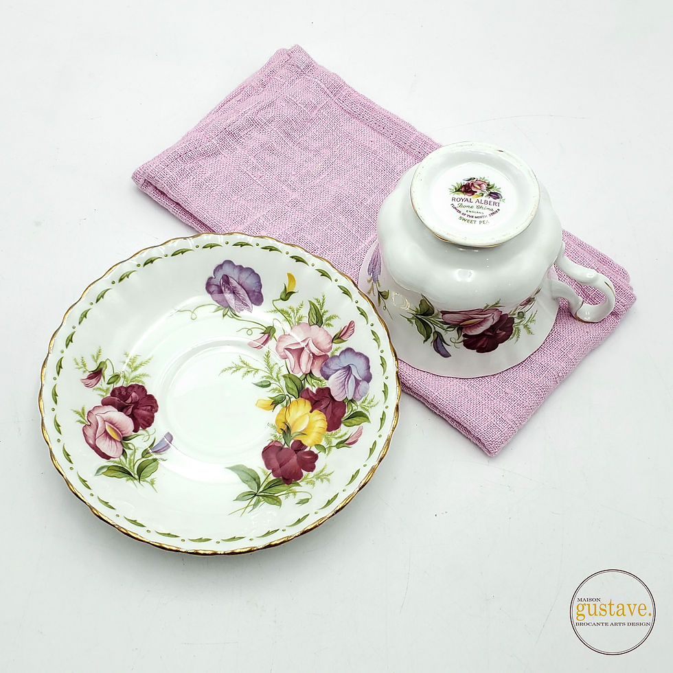 Miniature : Tasse et soucoupe Royal Albert | Fleur du mois