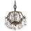 Thumbnail: Luminaire suspendu floral en porcelaine et cage de laiton