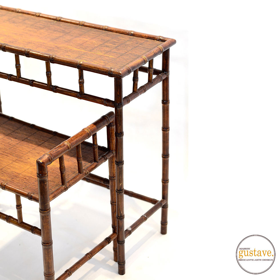 Miniature : Coiffeuse et banc en bambou
