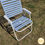Miniature : Chaise de plage en aluminium rose ou bleue