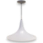 Luminaire suspendu Trompette en métal blanc