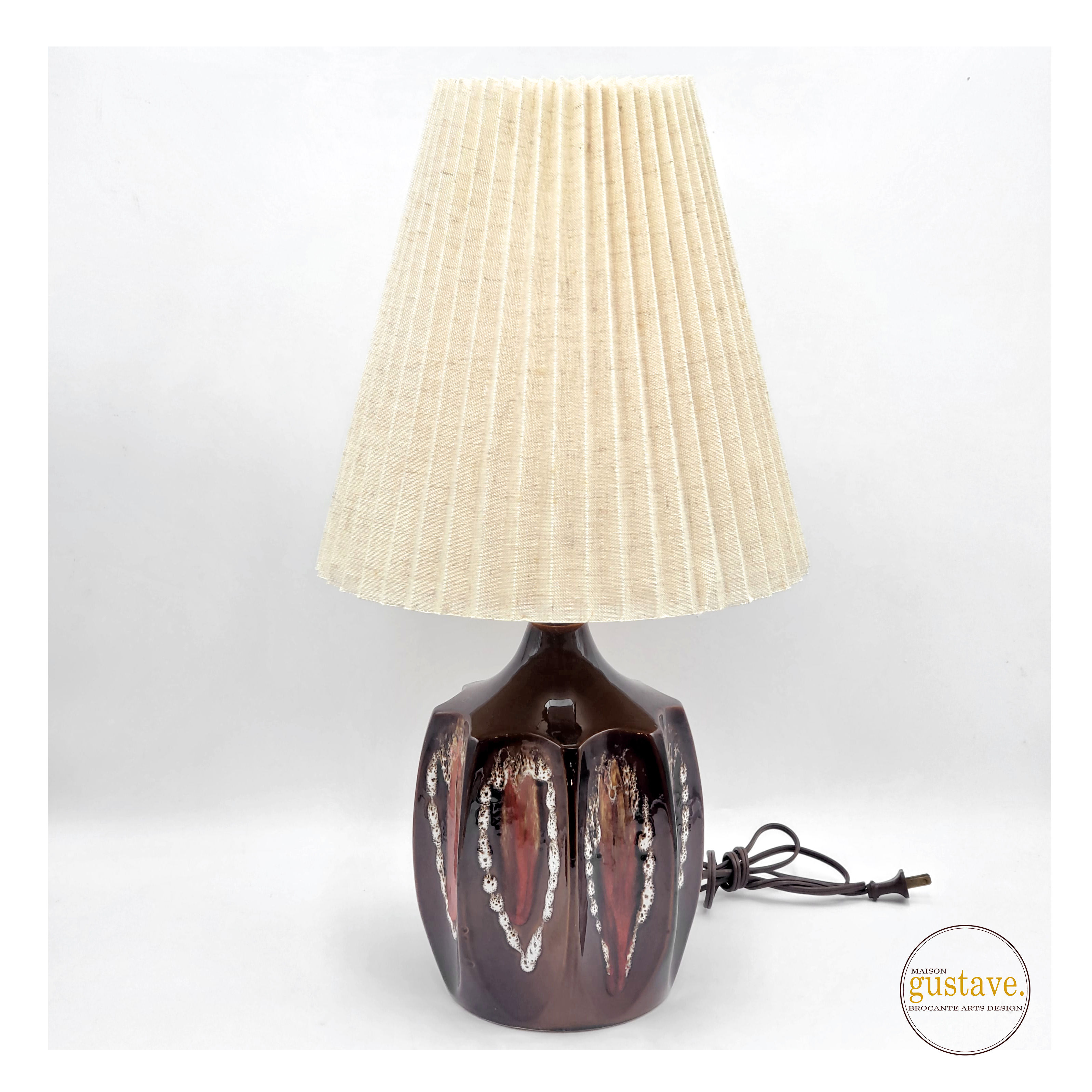 Lampe de table en céramique attribuable à Chalvignac