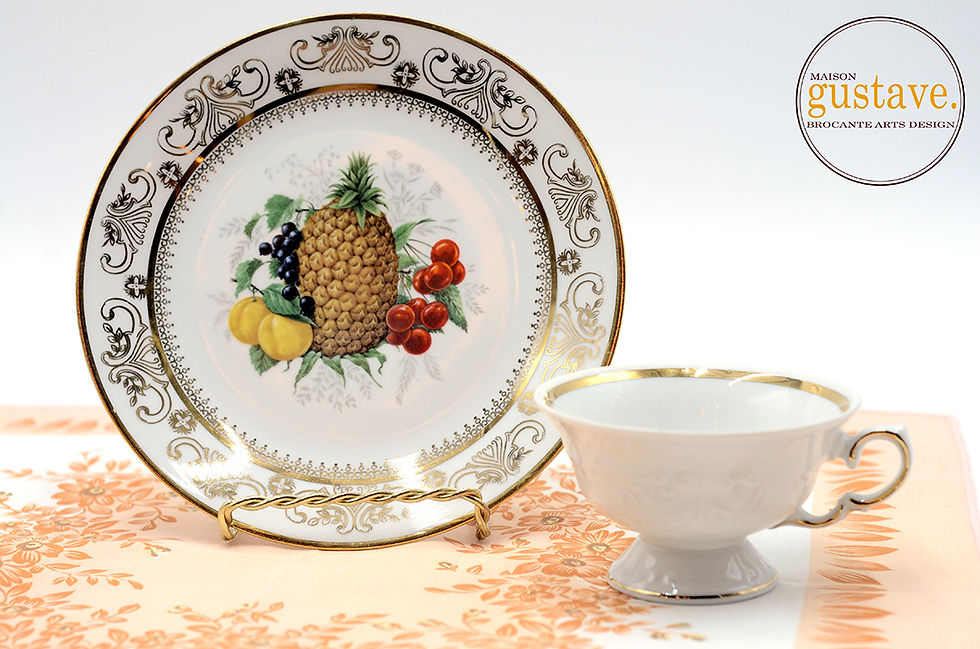 Miniature : Ensemble tasses et assiettes Fisher 6 couverts