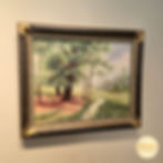 Paysage à l'huile sur canvas 1953 | Encadrement de bois 24 x 20