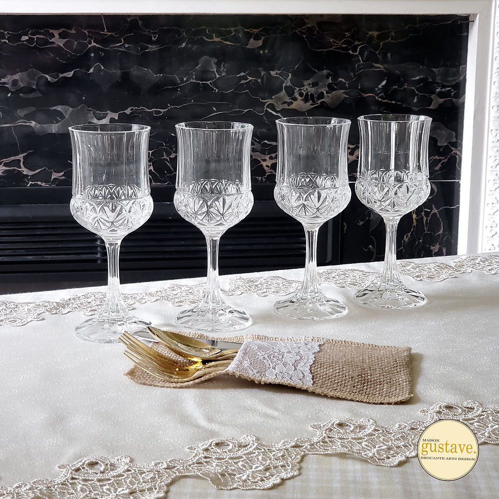 Miniature : Ensemble de 4 coupes à vin Fascination par Cristal de Flandre