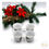 Miniature : Ensemble de 4 tasses de Noël motif Poinsettia