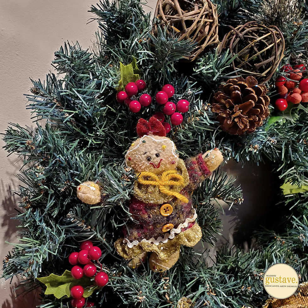 Thumbnail: Couronne de Noël artificielle de porte 20" | Arrangement artisanal
