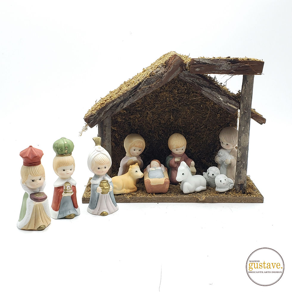 Crèche | Scène de nativité en porcelaine