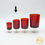 Miniature : Coupes à vin sur pied 3 3/4 po. rouge rubis | Luminarc
