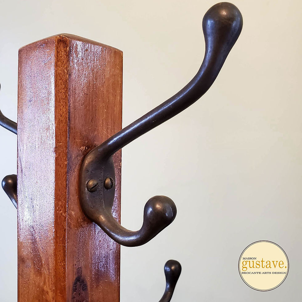 Miniature : Porte-manteau de bois antique