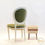 Miniature : Chaise d'appoint Médaillon en velours vert