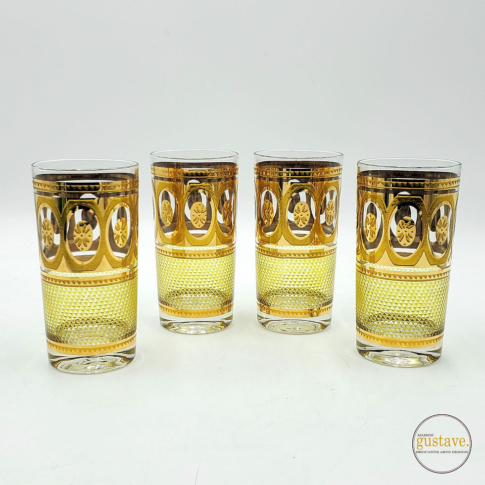 Miniature : Verres highball dorés Midcentury Modern