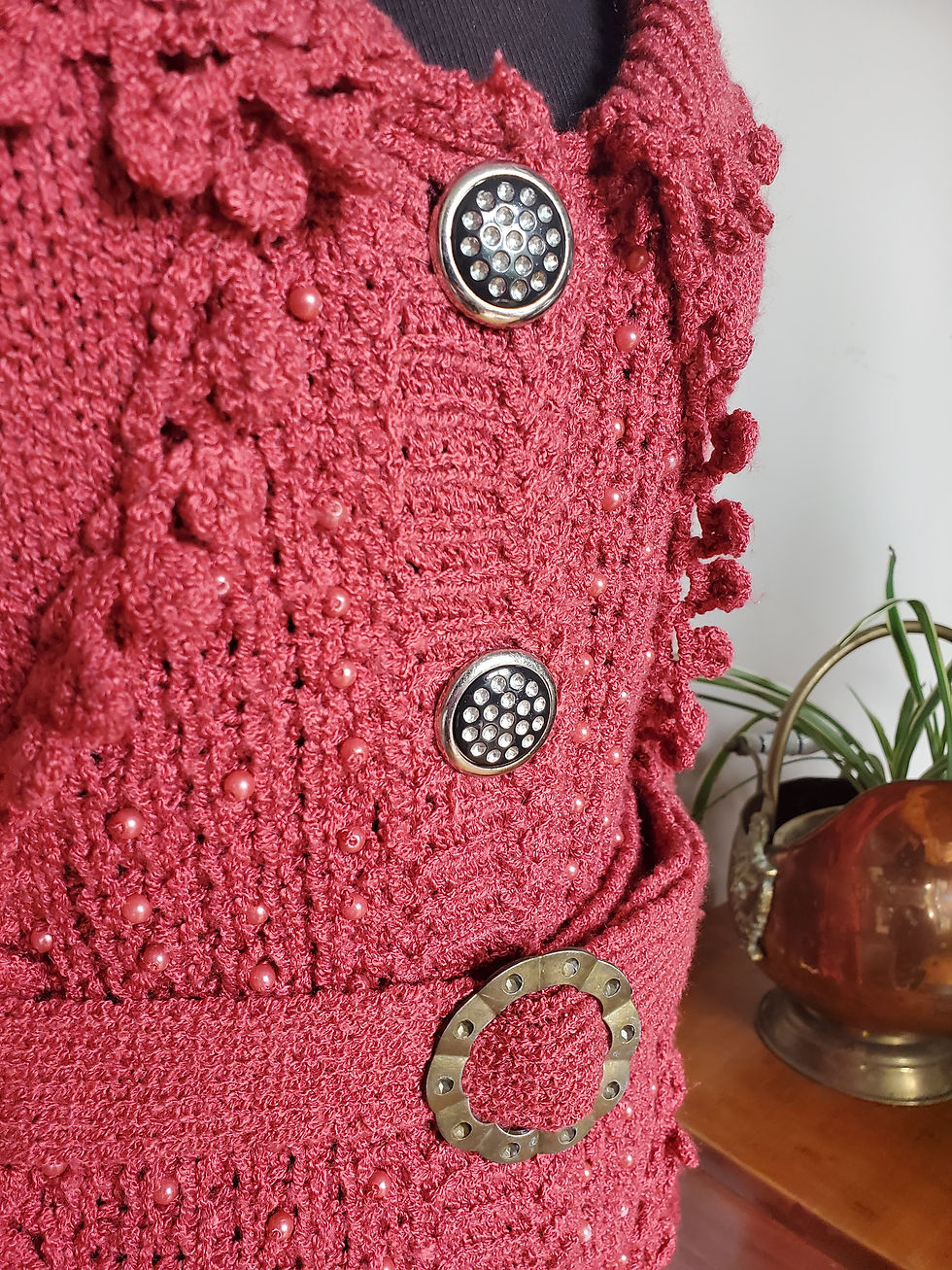 Thumbnail: Veste longue robe en tricot Sheng Lai Xing | Medium