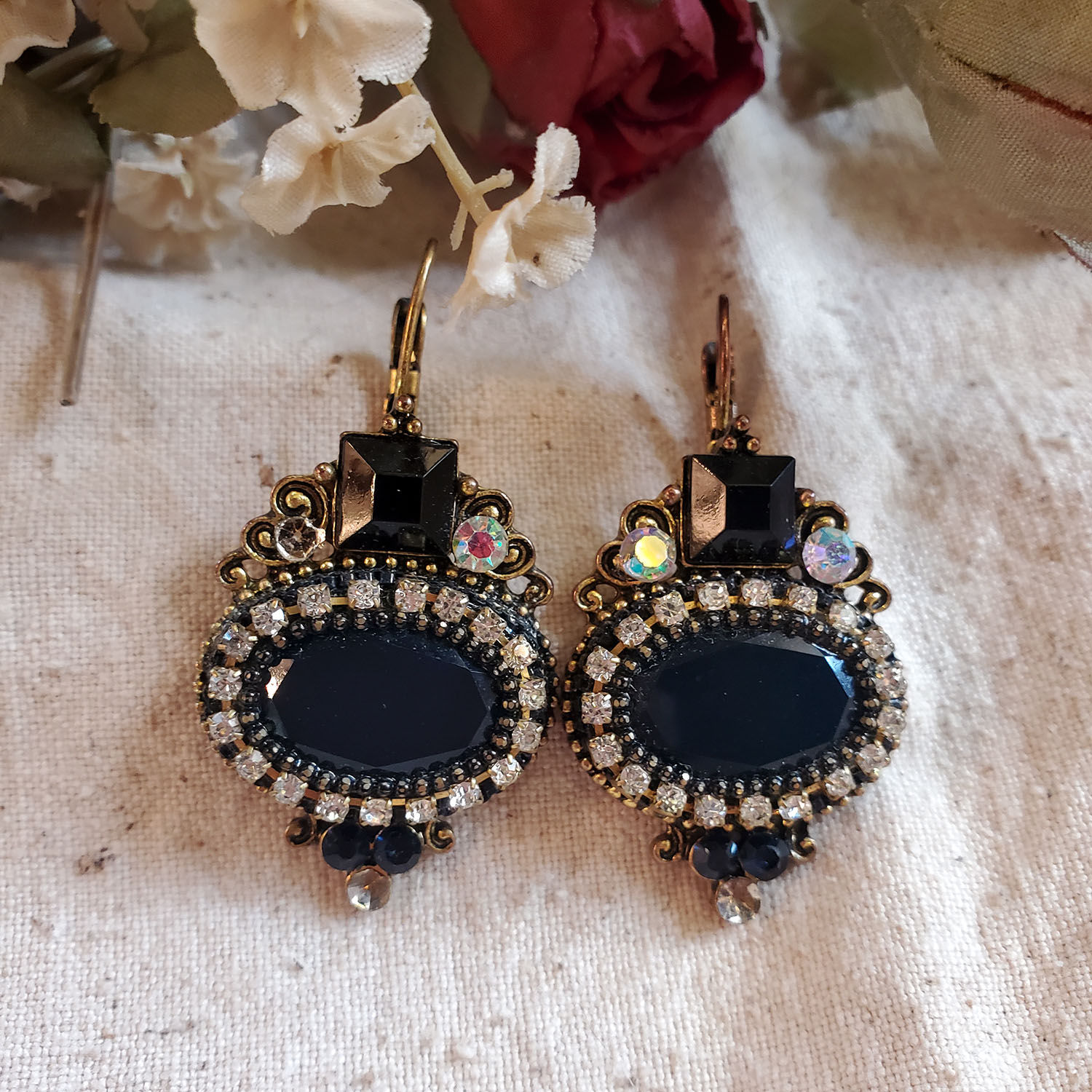 Paire de boucles d'oreilles élégantes vintage