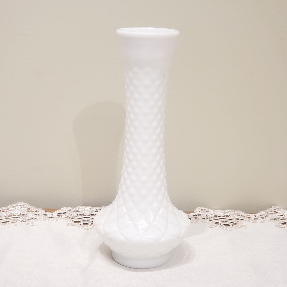 Vase soliflore en verre de lait 9" | Milkglass