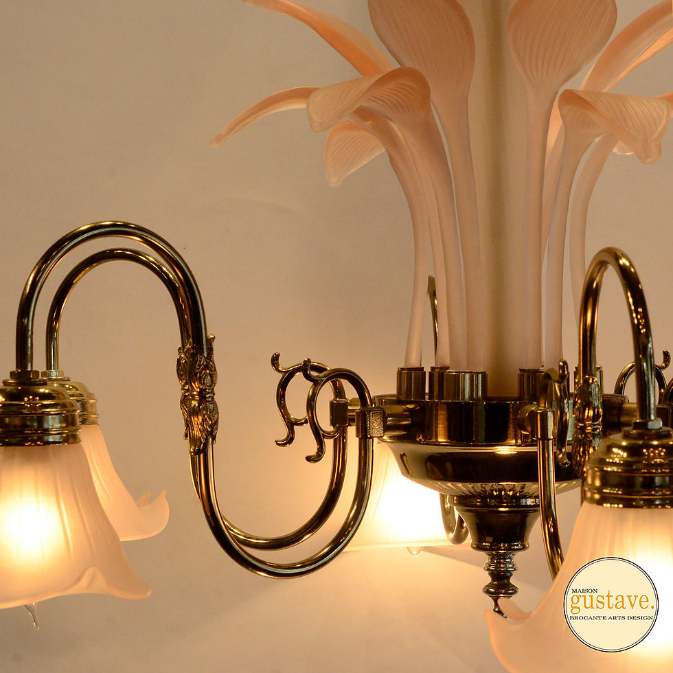 Luminaire en verre | Fleur de callas