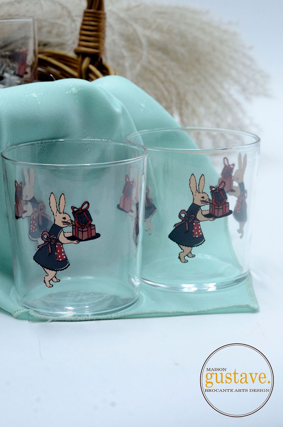 Thumbnail: 6 verres motif de lapins, Ikea