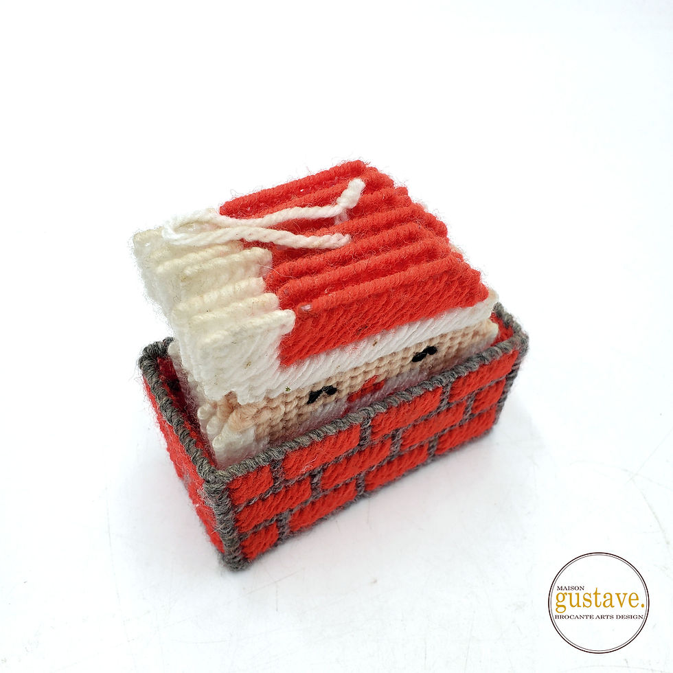 Miniature : Sous-verres Père-Noël au petit point | Plastic canva