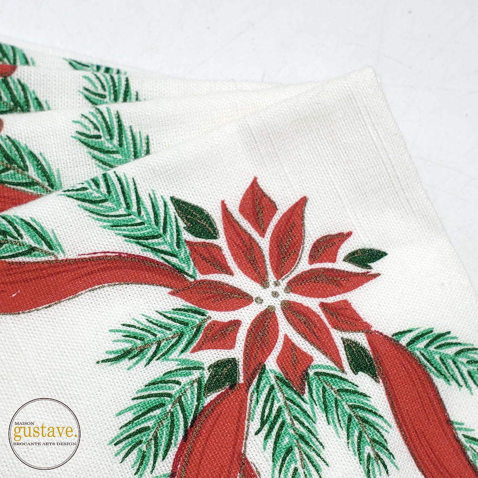 Miniature : Ensemble de 4 serviettes de table de Noël- Nappe aussi disponible