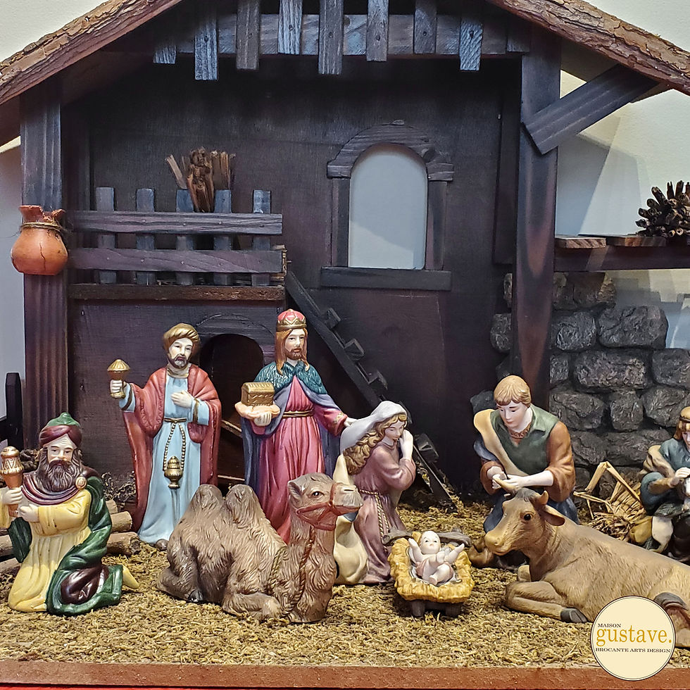 Miniature : Grande crèche | Scène de nativité en porcelaine