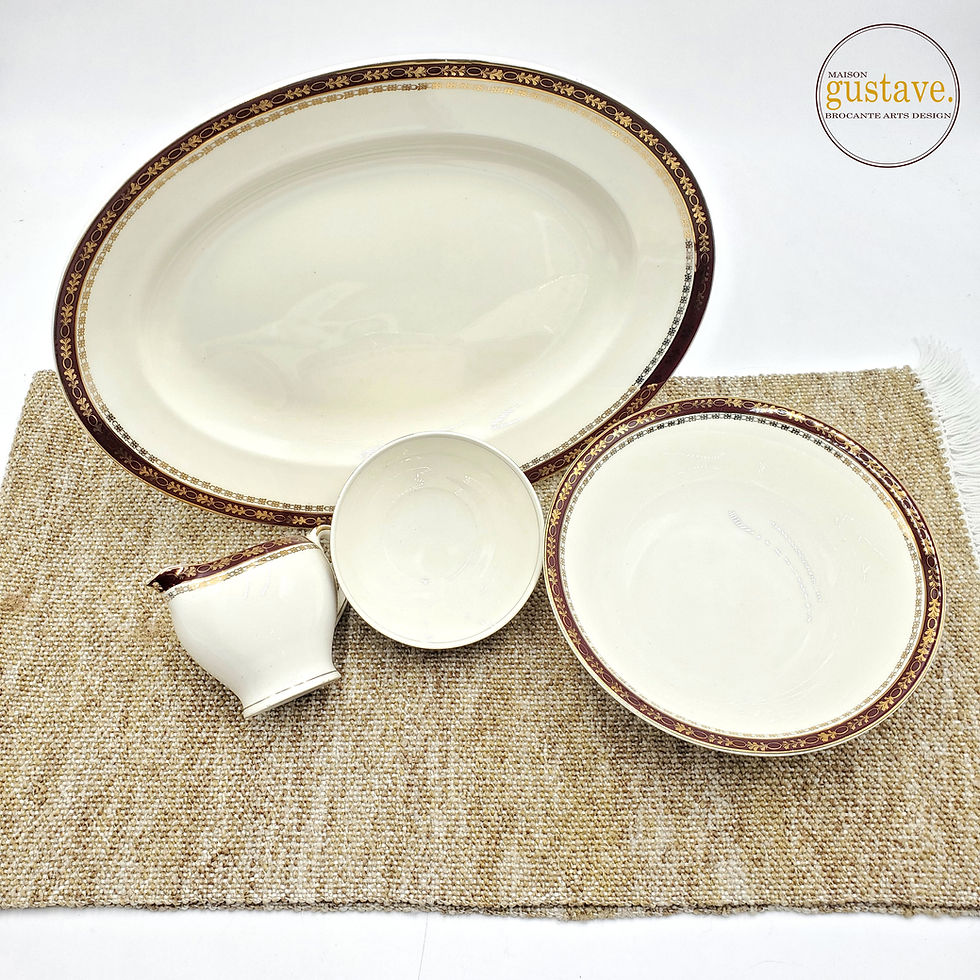 Plats de service Alfred Meakin série Kingsdale or 18k | Angleterre