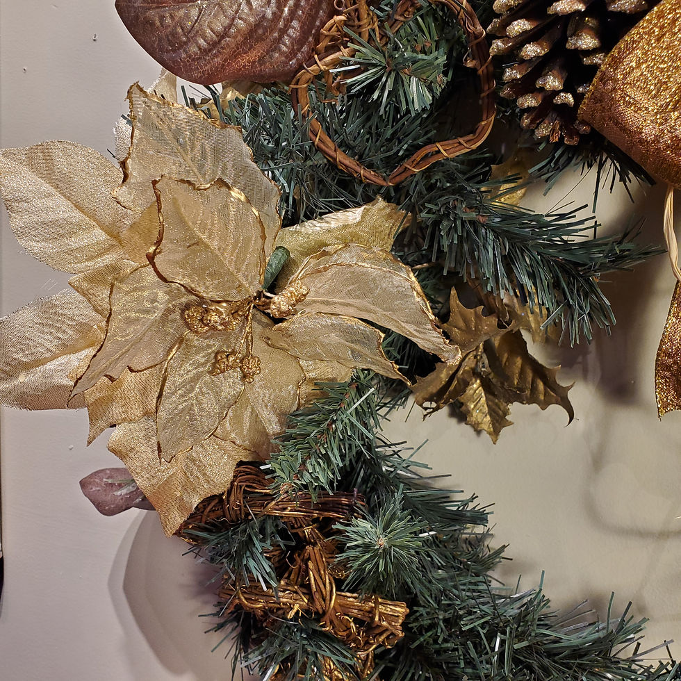 Miniature : Couronne de Noël artificielle de porte 28" | Arrangement artisanal